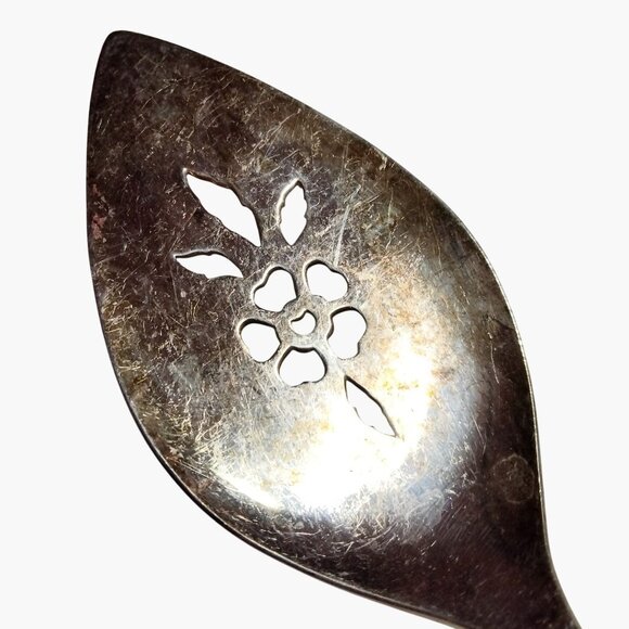 Oneida Community My Rose Pie Cake Server Silver Plated Floral - Picture 2 of 8